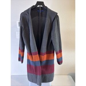 APT. 9 Women's‎ Striped Open Front Cardigan Sweater Multicolor Size L